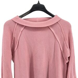 We The Free She's A Keeper Cotton Sweater Pink Oversized Pre-Owned Womens‎ XS